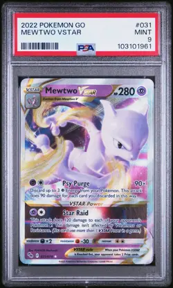 2022 POKEMON GO #031 MEWTWO VSTAR PSA 9 - Image 1