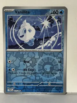 Vanillite Reverse Holo 027/086 SV: White Flare NM Pokemon Fast Ship - Image 1