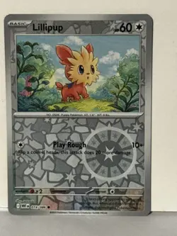 Lillipup Reverse Holo 074/086 SV: White Flare NM Pokemon Fast Ship - Image 1