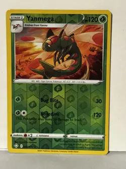 Yanmega Reverse Holo 002/072 Shining Fates NM Pokemon Fast Ship - Image 1