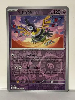 Sigilyph Reverse Holo 038/086 SV: White Flare NM Pokemon Fast Ship - Image 1
