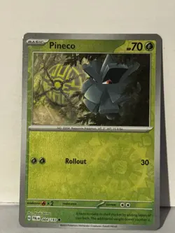 Pineco Reverse Holo 004/193 SV02: Paldea Evolved NM Pokemon Fast Ship - Image 1