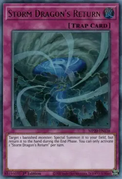 MP20-EN138 Storm Dragon's Return Ultra Rare 1st Edition Near Mint YuGiOh TCG - Image 1