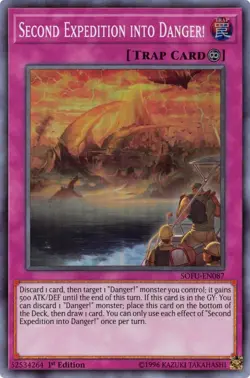 SOFU-EN087 SECOND EXPEDITION INTO DANGER! SUPER RARE 1ST EDITION NM YuGiOh TCG - Image 1