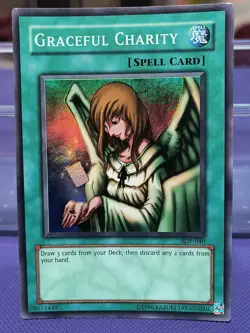 YUGIOH Graceful Charity SDP-040 Super Rare Lightly Played+ - Image 1