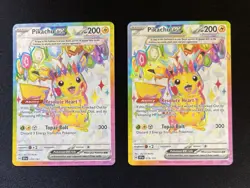 2x Pikachu EX 219/191 Full Art Surging Sparks Pokemon TCG Cards (2) - Image 1