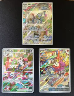 Pokemon TCG Illustration Rare 3 Card Lot Machoke Fuecoco Kirlia IR Cards - Image 1