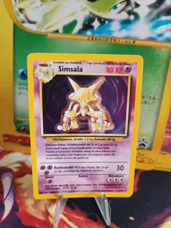 Pokemon Karte Card Simsala Alakazam Base Basis Set German Clean Holo Wotc Exc-NM - Image 1