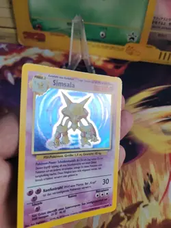 Pokemon Karte Card Simsala Alakazam Base Basis Set German Clean Holo Wotc Exc-NM - Image 3