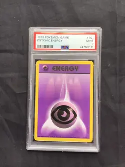 Pokemon Cards: Base Set Shadowless Common: Psychic Energy 101/102 PSA 9 - Image 1