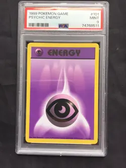 Pokemon Cards: Base Set Shadowless Common: Psychic Energy 101/102 PSA 9 - Image 2