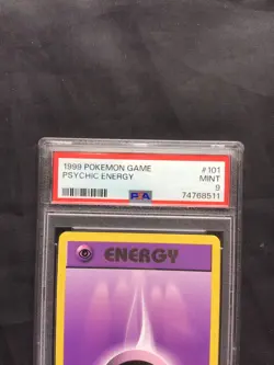 Pokemon Cards: Base Set Shadowless Common: Psychic Energy 101/102 PSA 9 - Image 3