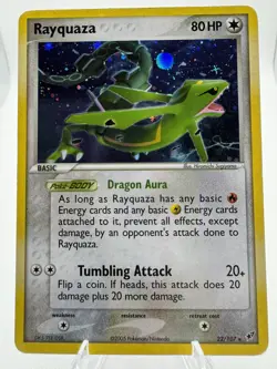 Rayquaza 22/107 Holo Rare Pokemon Ex Deoxys CLEAN NM - Image 1