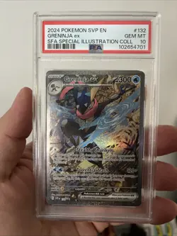 2024 Pokemon Black Star Greninja Ex #132 PSA 10 SFA Special Illustration Coll - Image 1