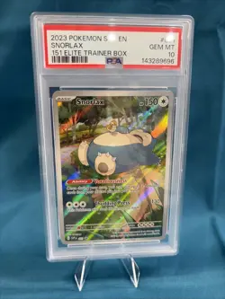 2023 POKEMON SVP EN-SV BLACK STAR PROMO 151 ELITE TRAINER BOX SNORLAX PSA 10 - Image 1