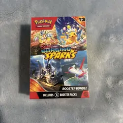 Pokemon Surging Sparks SV08 Booster Bundle TCG 6 packs New Sealed - Image 1