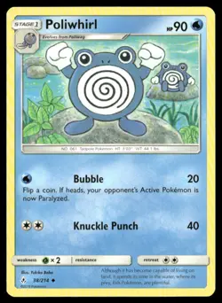 Poliwhirl Unbroken Bonds 38/214 Uncommon Pokemon Near Mint - Image 1