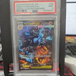 Pokemon 2025 Mega Charizard X ex 125/094 SIR Phantasmal Flames PSA 9 - Image 1