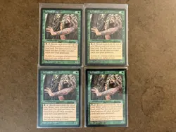 4 x HERMIT DRUID Green Cards from Stronghold MTG 1998 Vintage - Image 1