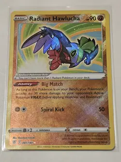Radiant Hawlucha 081/189, Astral Radiance, Pokemon TCG - Image 1