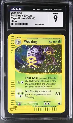 Pokemon Weezing 32/165 Holo Expedition - CGC 9 - Image 1