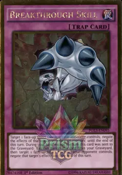 1st ed Breakthrough Skill gold rare PGL3-EN095 Yugioh - Image 1