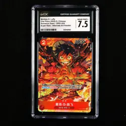 CGC 7.5 NEAR MINT+ 2022 One Piece CHN Monkey D. Luffy OP01-024 SR (Alt Art) - Image 1