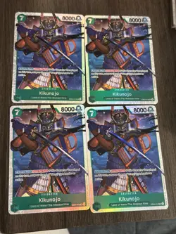 4X Kikunojo EB04-012 SR Playset One Piece TCG The Azure Sea's Seven - Image 1