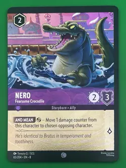 Nero Fearsome Crocodile Disney Lorcana 65/204 Reign of Jafar Cold Foil - Image 1