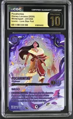 2026 Disney Lorcana - Pocahontas - Winterspell Lore Star Foil - CGC Pristine 10 - Image 1