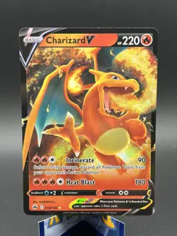 Pokemon TCG Charizard V 18/159 Crown Zenith Ultra Rare Card - Image 1