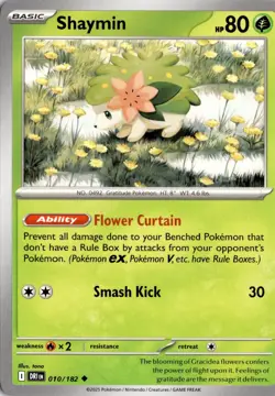 Shaymin - 010/182 SV10: Destined Rivals Pokemon Card TCG - Image 1