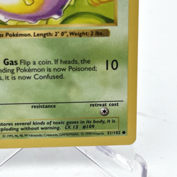 Pokemon Koffing 51/102 1st Edition Shadowless Base Set Card Unplayed Near Mint - Image 5