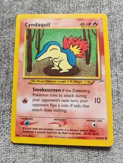 Pokemon Card Neo Destiny Cyndaquil Common #61/105 NM/LP WOTC Rare TCG Vintage - Image 1