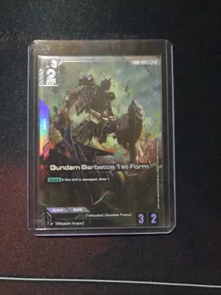 Gundam Card Game Gundam Barbatos 1st Form GD02-054 LR+ English - Dual Impact - Image 1