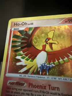 Pokemon TCG Ho-Oh 10/132 Holo Rare Secret Wonders Pokemon Card with swirl :) - Image 1