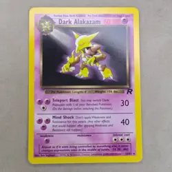 NM Near Mint Dark Alakazam 18/82 Team Rocket Non-Holo Regular WOTC Pokemon Card - Image 1