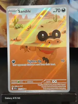 Sandile 135/086 Black Bolt English Pokemon Card Illustration Rare - Image 2