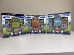 Pokemon GO Box Squirtle Charmander Bulbasaur Promo Cards Booster Packs Pins 2022 - Image 1