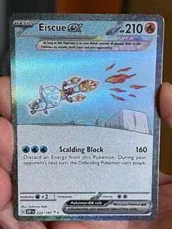 POKEMON EISCUE EX 222/197 ULTRA RARE FULL ART OBSIDIAN FLAMES NM CARD - Image 1