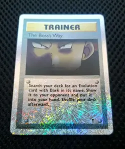 Pokemon The Boss’s Way HOLO 2002 Trainer WOTC Vintage Card LP - Image 1