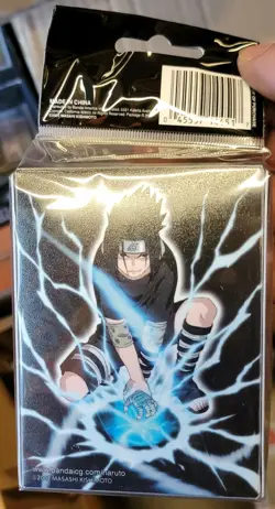Bandai Naruto OFFICIALLY LICENSED SASUKE UCHIHA DECK BOX+PROMO (HOLDS 80 CARDS) - Image 2