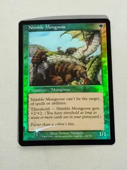 MTG FOIL Nimble Mongoose Odyssey Magic the Gathering - Image 1