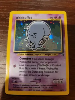 Wobbuffet 16/75 Holo Rare Neo Discovery WoTC 2001 - Pokemon TCG Card SWIRL NM - Image 1