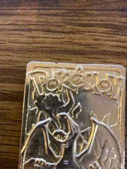 Nintendo Pokemon 1999 Limited Edition Charizard Metal Card 24K Gold Plated - Image 4