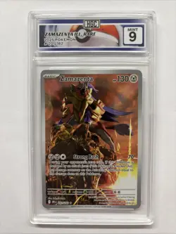 2025 Pokemon Zamazenta Illustration Rare #201 HGC 9 (sb4) - Image 1