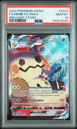 PSA 10 - MIMIKYU VMAX - TG17 BRILLIANT STARS POKEMON - Image 1