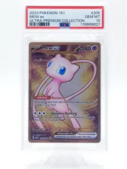Pokemon 151 Mew ex Metal Promo 205/165 Hyper Rare Ultra Premium PSA 10 Gem Mint - Image 1