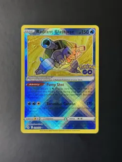Radiant Blastoise 018/078 Pokemon GO Holo - Image 1