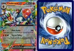 CINDERACE EX 28/142 DOUBLE RARE STELLAR CROWN POKEMON NM/M - Image 3